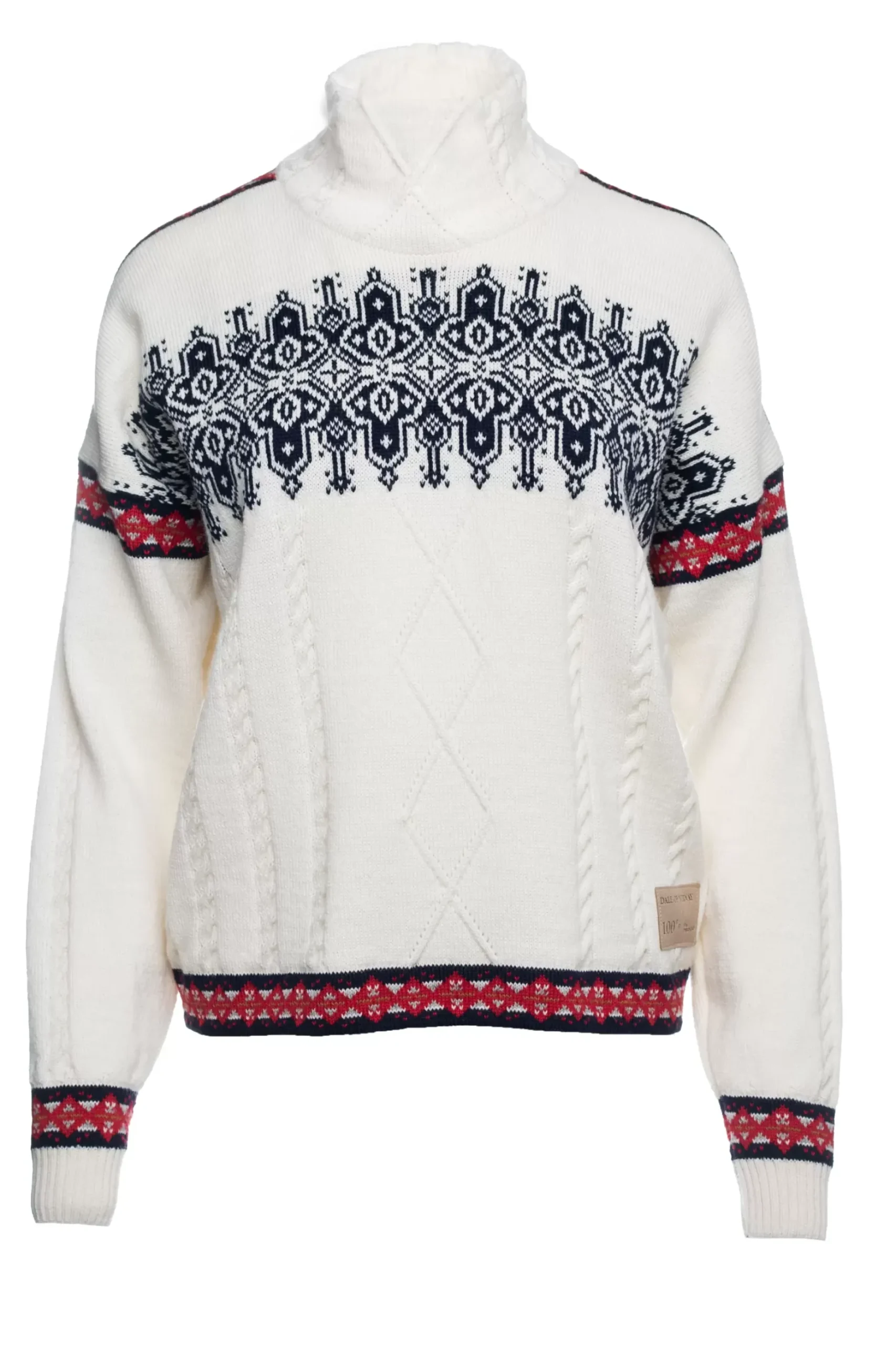 Online Dale of Norway Aspoy Ullgenser Dame Offwhite Rod Navy