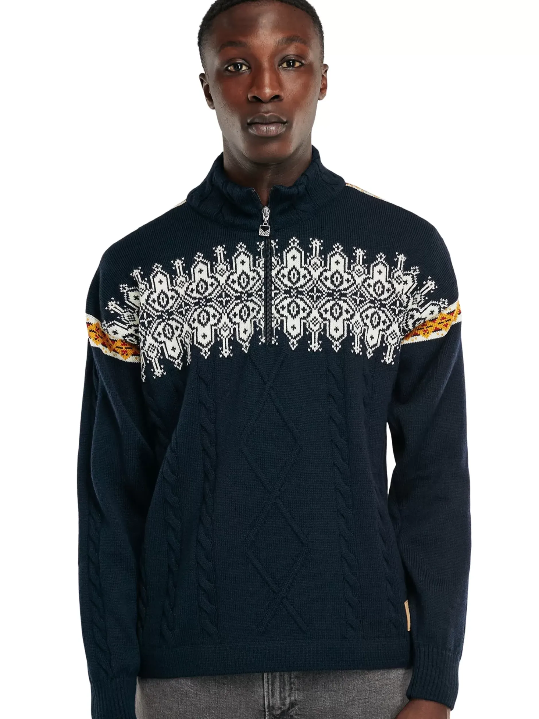 Discount Dale of Norway Aspoy Ullgenser Herre Navy Offwhite