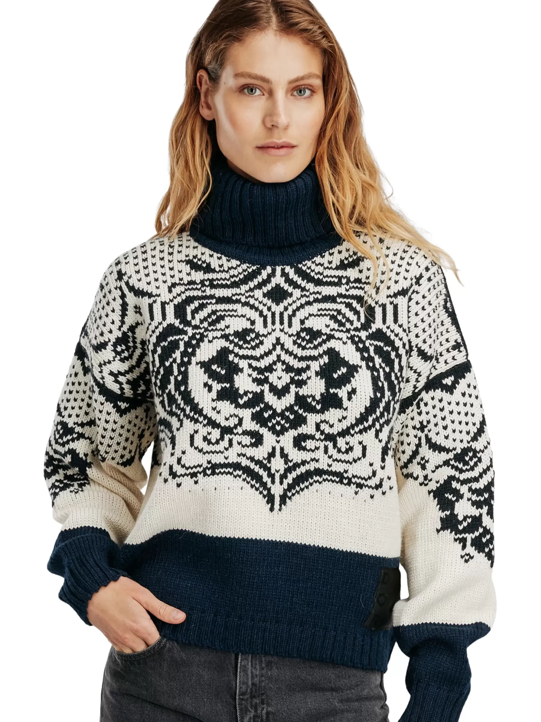 New Dale of Norway Blomdalen Genser Alpakka Offwhite