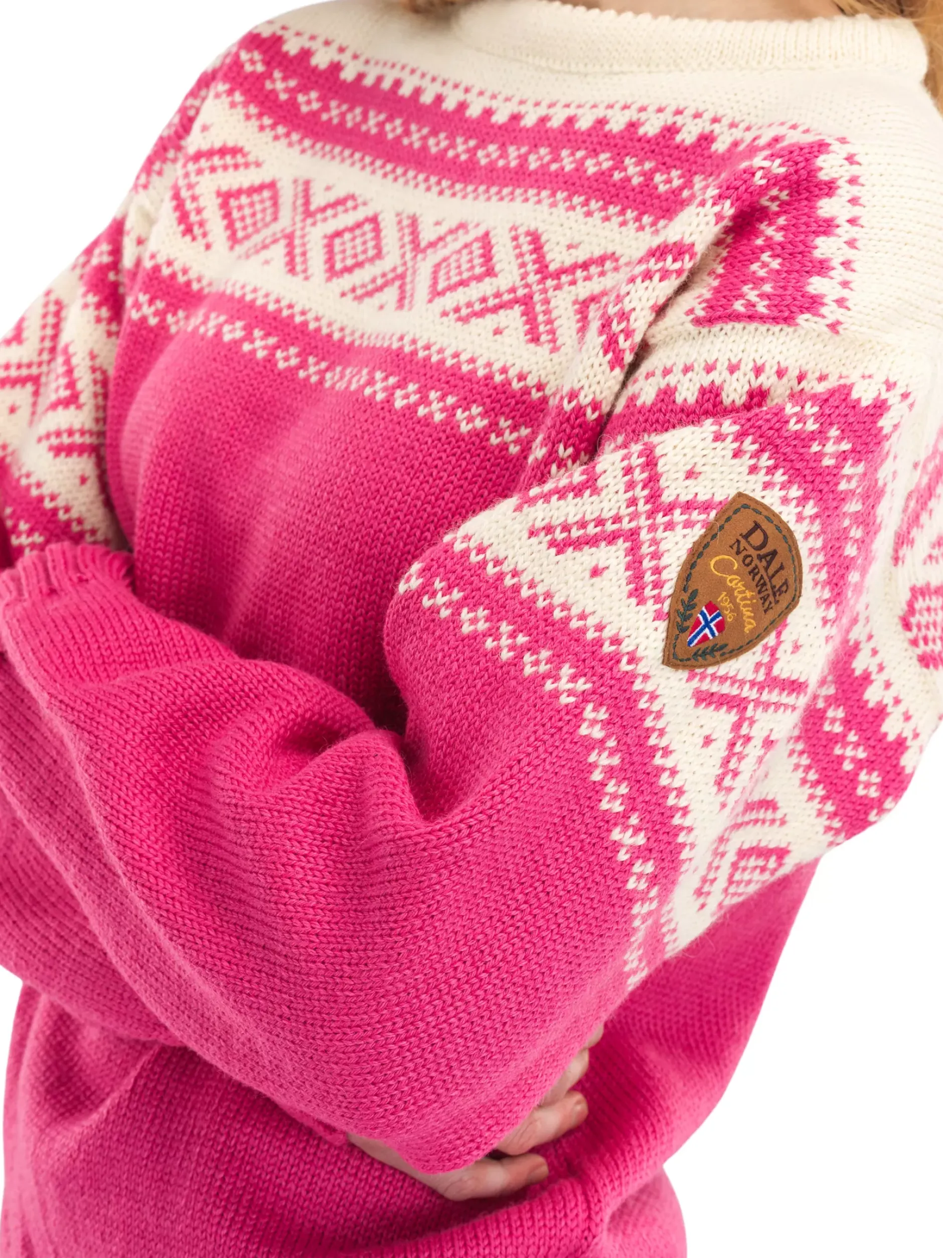 Hot Dale of Norway Cortina 1956 Unisex Genser - Norsk Ull Rosa
