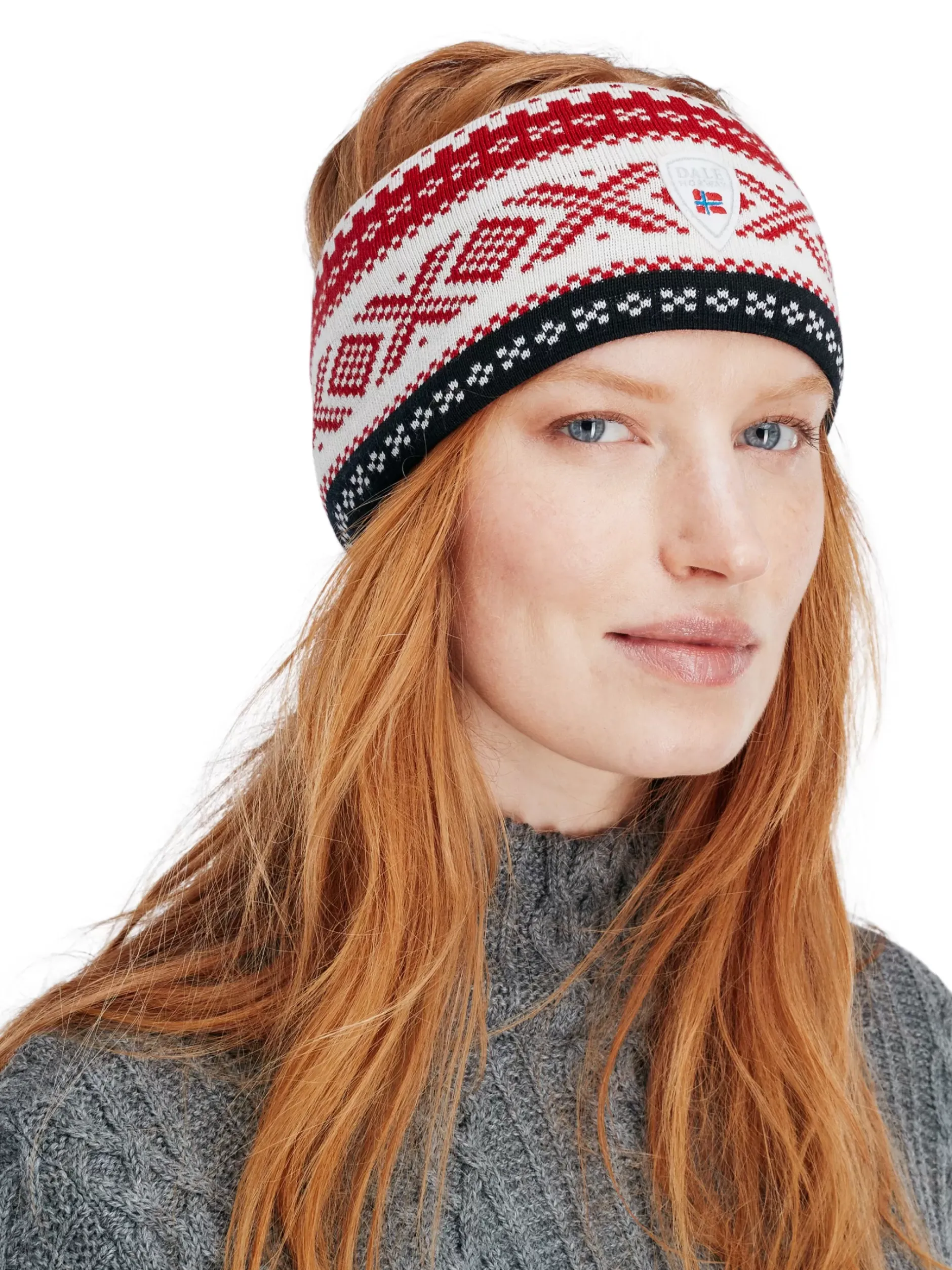 New Dale of Norway Dystingen Unisex Merino UllPannebånd Rod