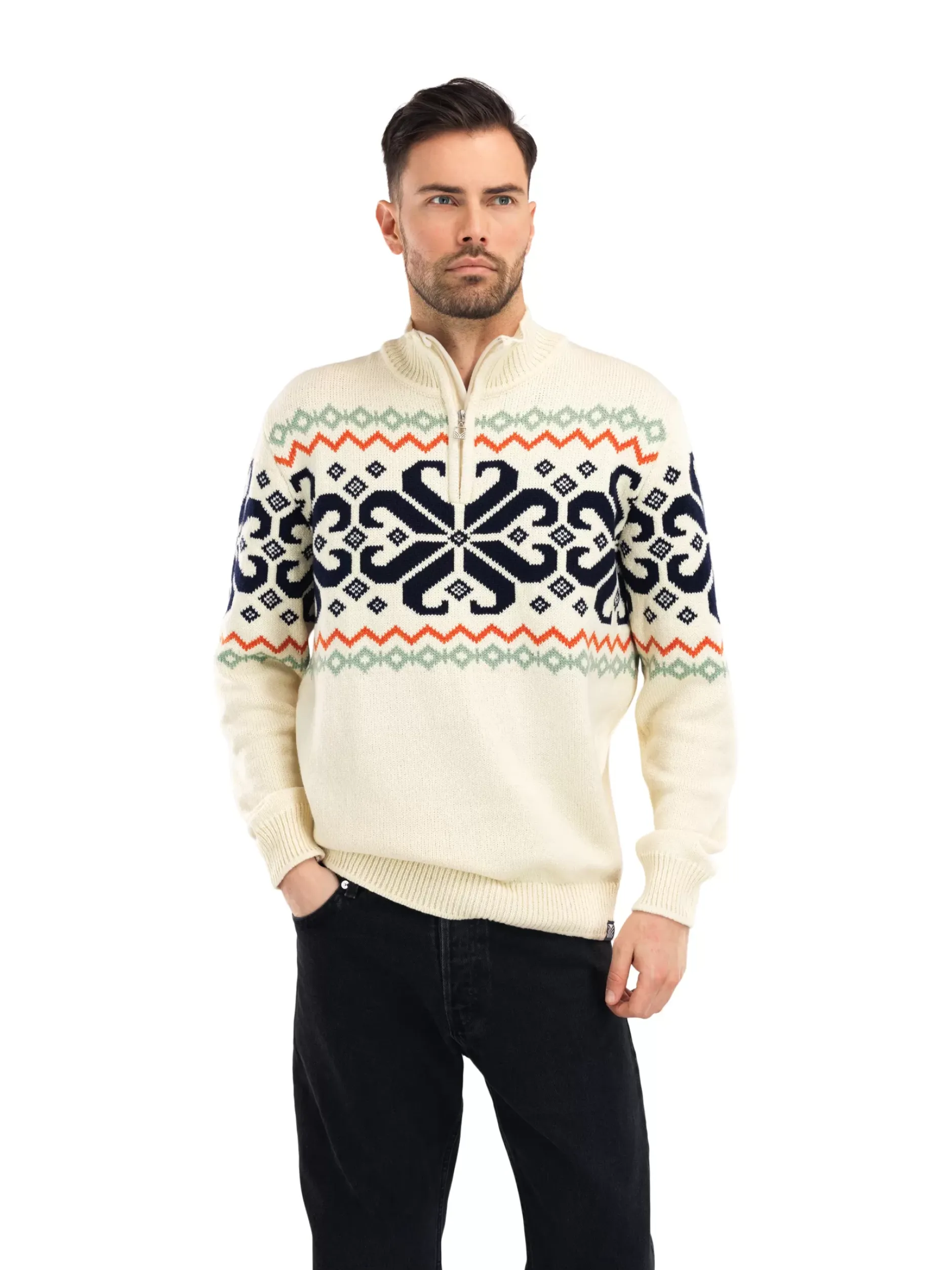 Online Dale of Norway Falkeberg Herregenser Offwhite Sort
