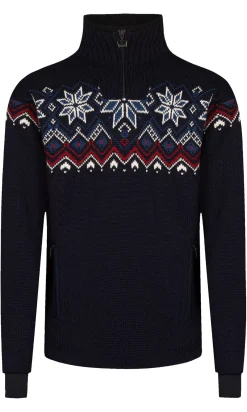Sale Dale of Norway Fongen Ullgenser - Vindstopper Mork Bla