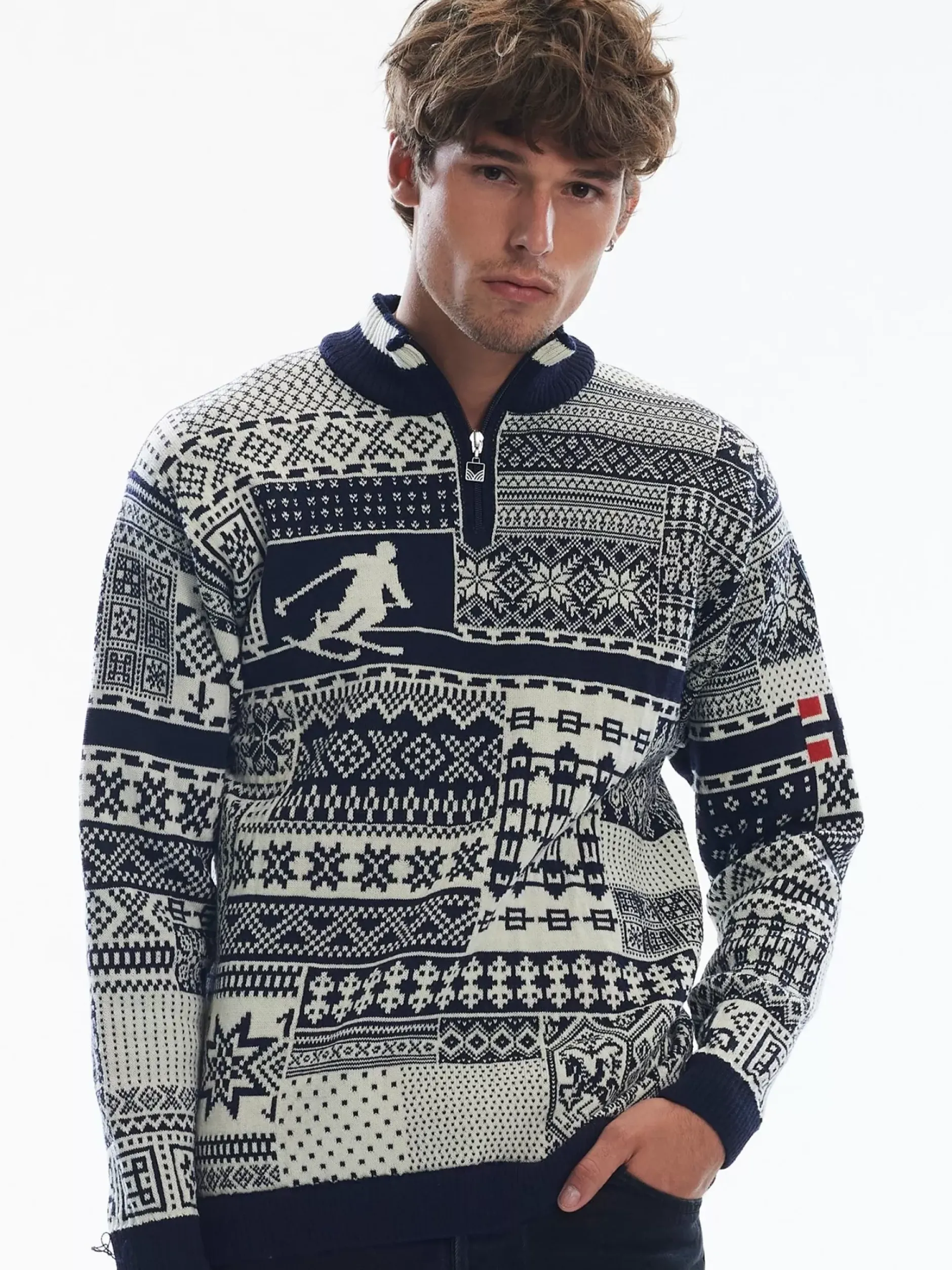 New Dale of Norway History Ullgenser Unisex - Norsk Ull Mork Bla