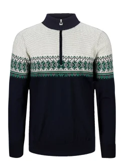 New Dale of Norway Hovden Ullgenser Mork Bla/Lys Gronn