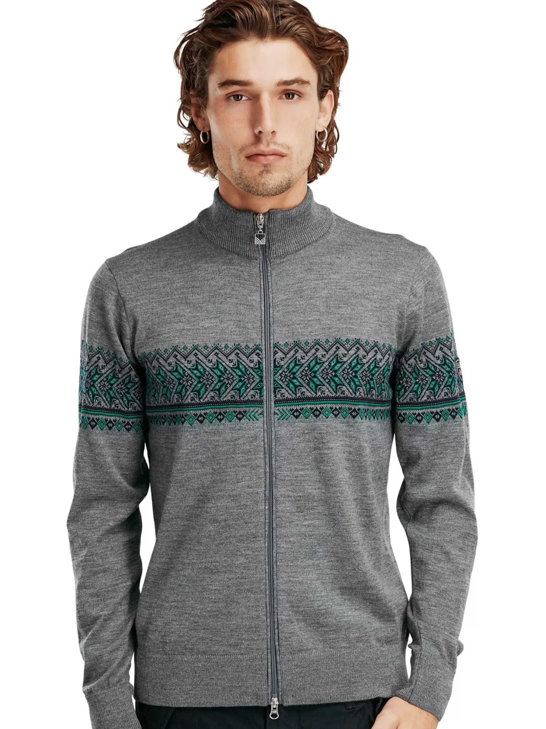 Clearance Dale of Norway Hovden Ulljakke Merino Gra / Lys Gronn