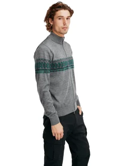 Clearance Dale of Norway Hovden Ulljakke Merino Gra / Lys Gronn