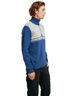 New Dale of Norway Lahti Ullgenser Indigo - Lys Gra - Offwhite