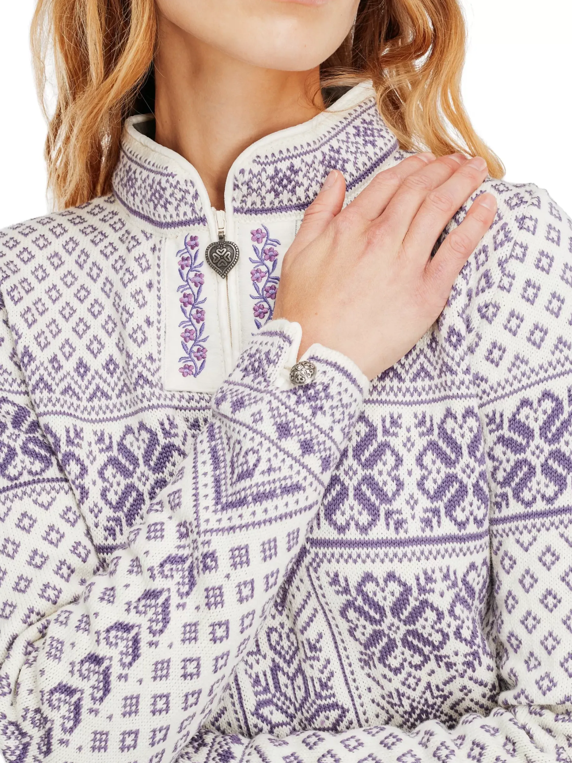 Online Dale of Norway Peace Ullgenser Offwhite Mork Lilla