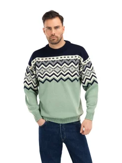 Sale Dale of Norway Randaberg Ullgenser Herre - Merino Lys Gronn