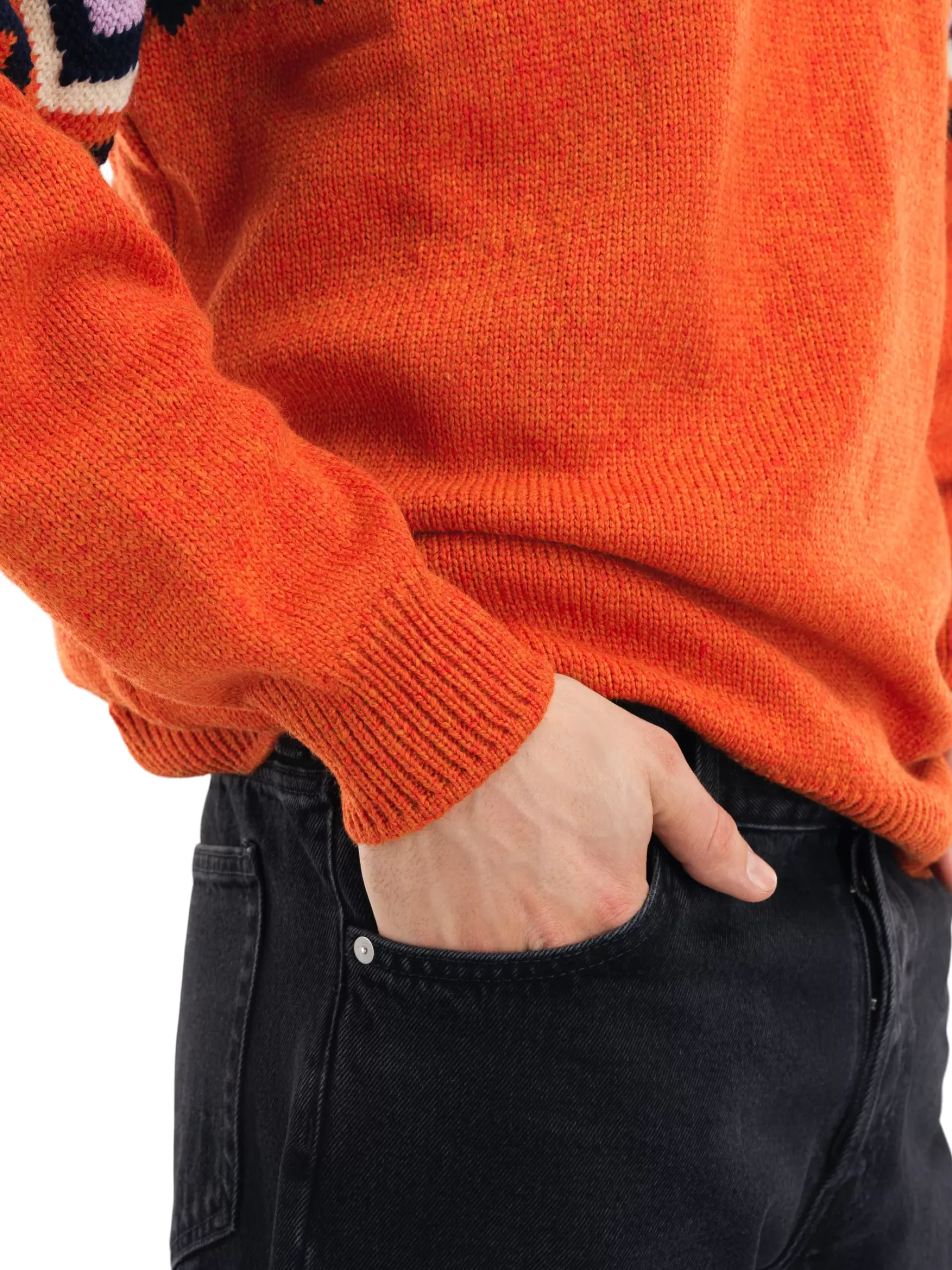 Cheap Dale of Norway Randaberg Ullgenser Herre - Merino Orange Mork Bla