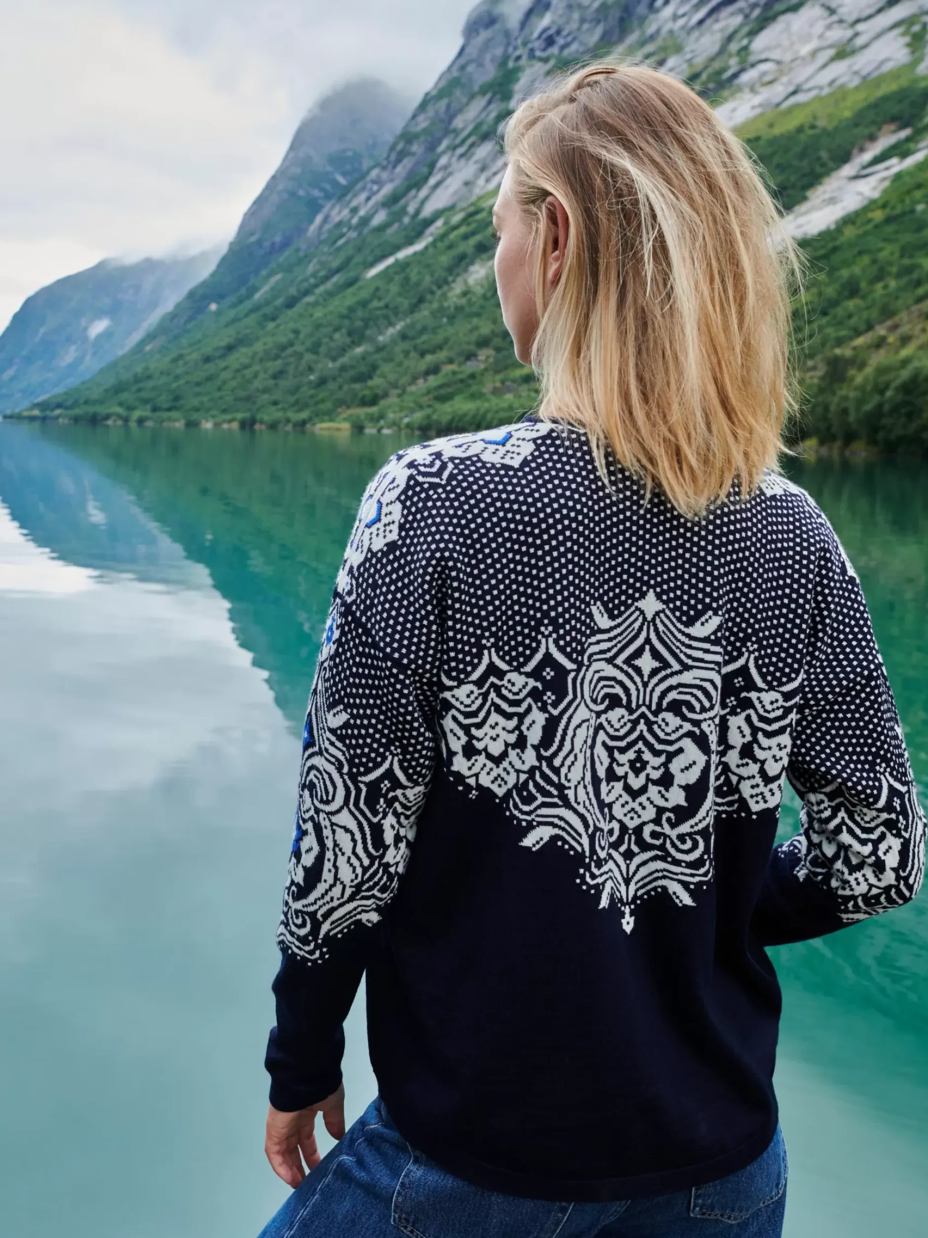 Sale Dale of Norway Rosendal Damejakke Mork Bla