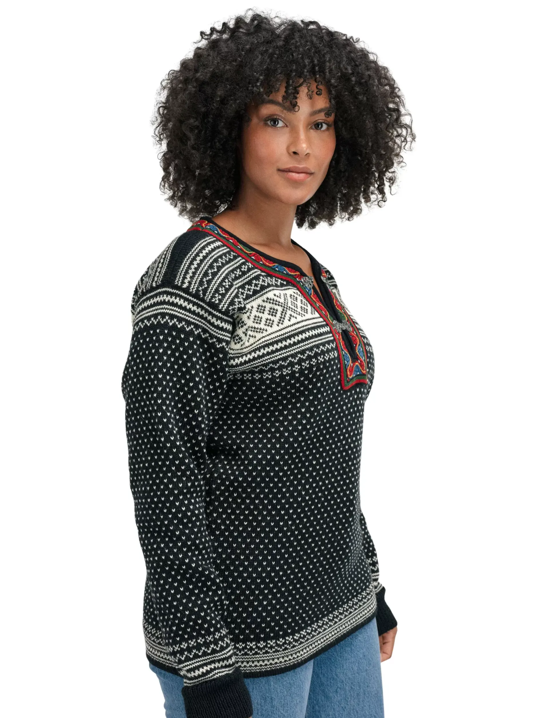 Clearance Dale of Norway Setesdal Genser Unisex - Norsk Ull Sort