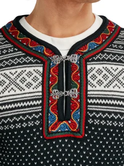 Clearance Dale of Norway Setesdal Genser Unisex - Norsk Ull Sort