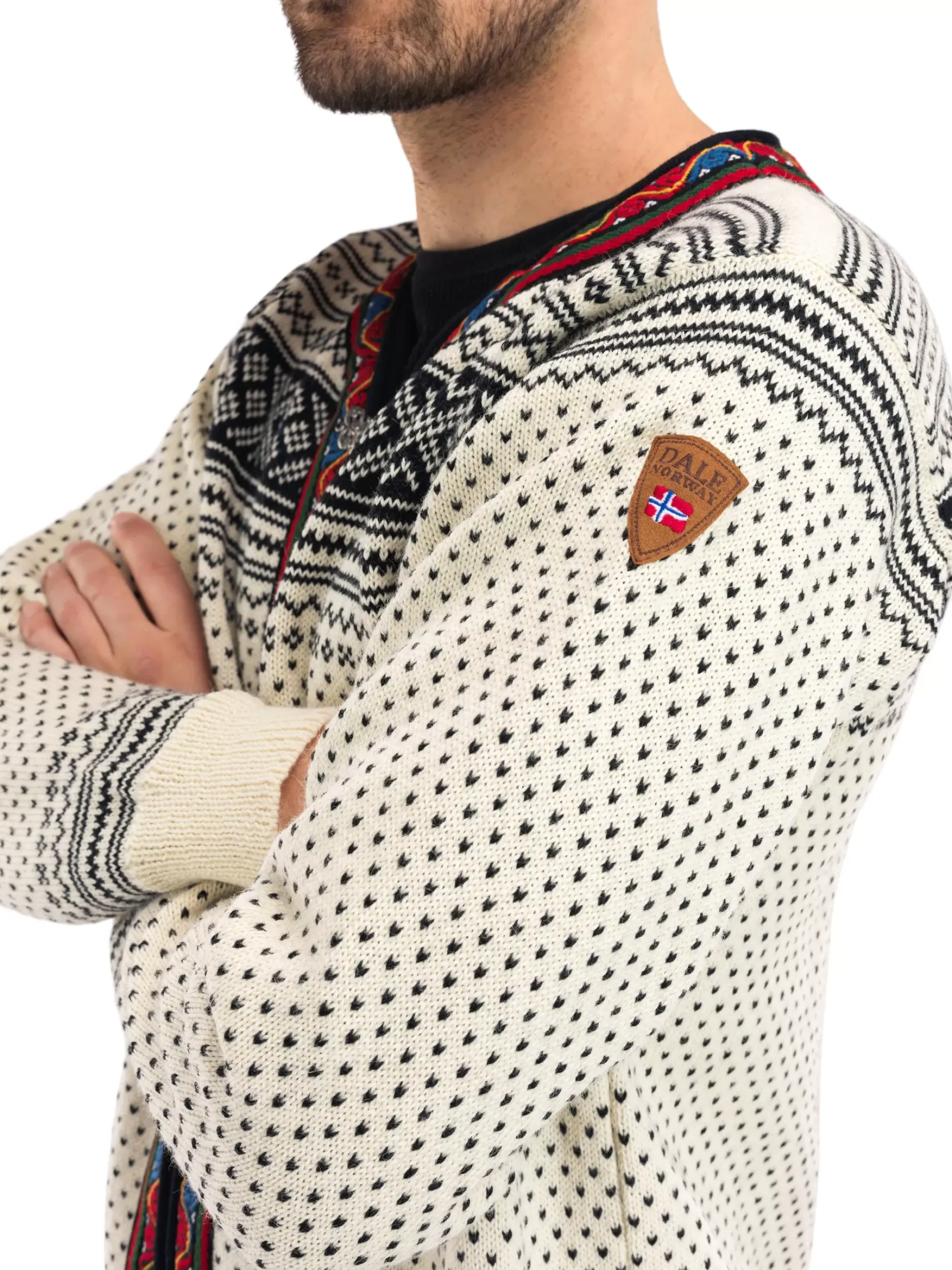 Cheap Dale of Norway Setesdal Lusekofte - Norsk Ull Offwhite/ Sort