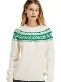 Clearance Dale of Norway Vagsoy Ullgenser Offwhite / Lys Gronn