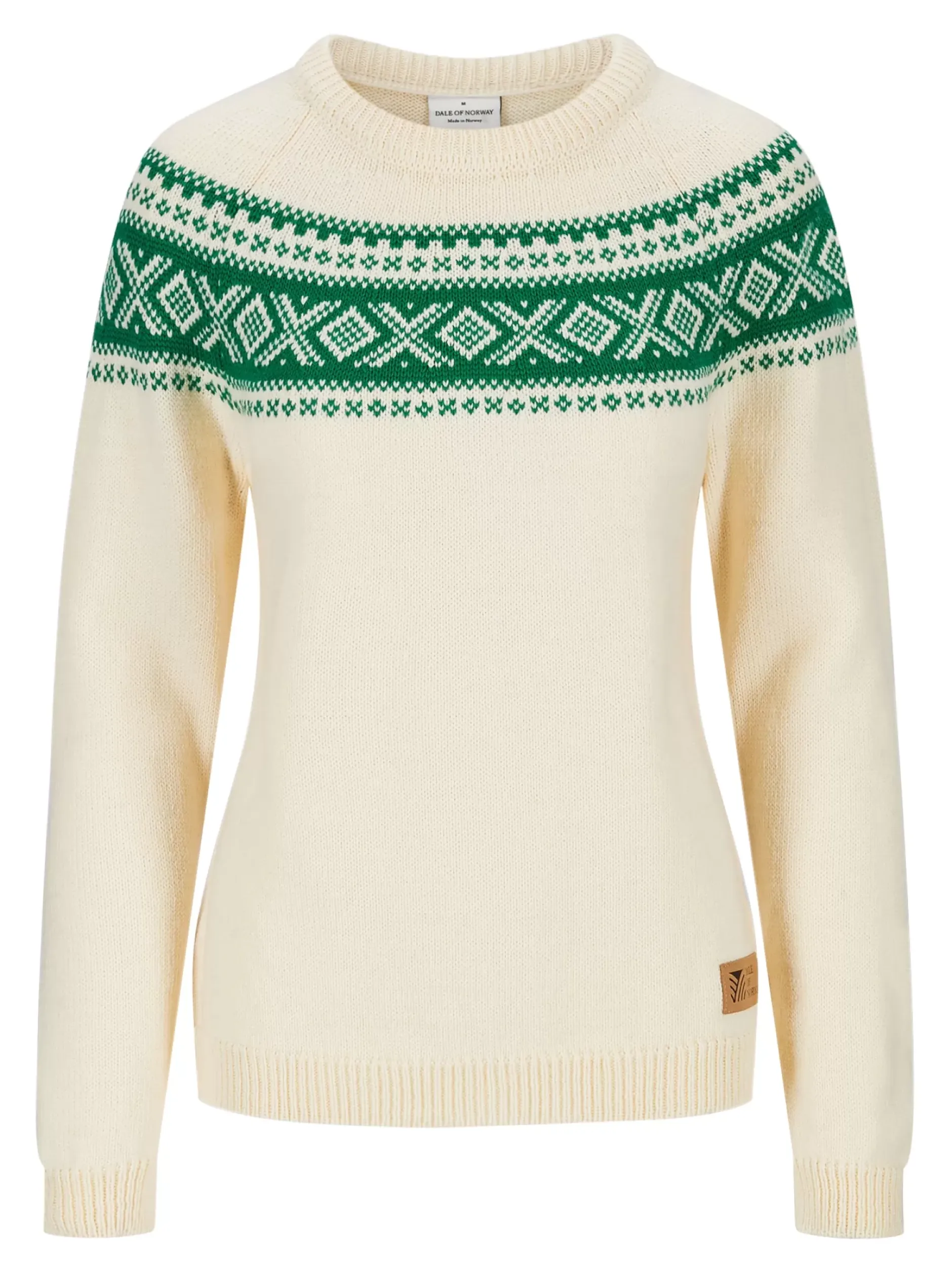 Clearance Dale of Norway Vagsoy Ullgenser Offwhite / Lys Gronn