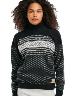 Fashion Dale of Norway Valloy Ullgenser Dame Sort Offwhite