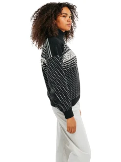Fashion Dale of Norway Valloy Ullgenser Dame Sort Offwhite