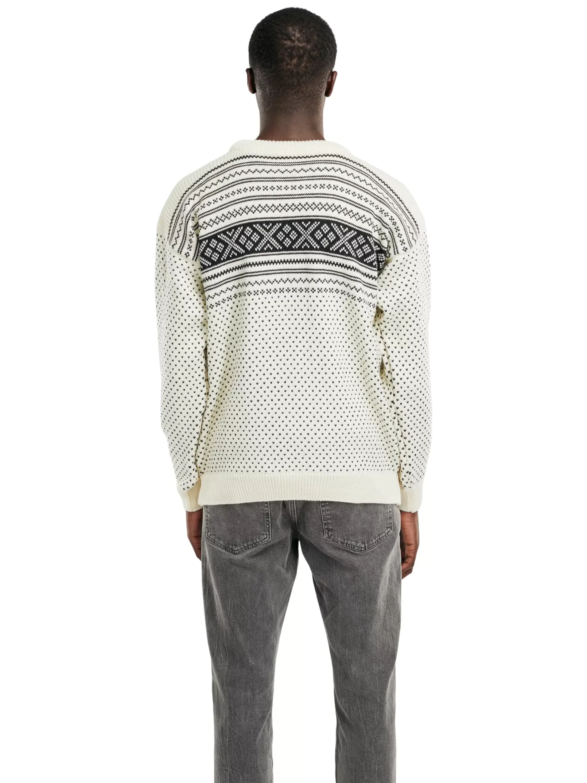 Shop Dale of Norway Valloy Ullgenser Herre Offwhite/Sort