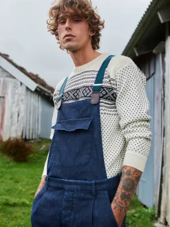 Shop Dale of Norway Valloy Ullgenser Herre Offwhite/Sort
