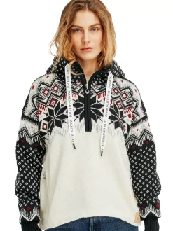 Hot Dale of Norway Vilja Weatherproof Hettegenser - Norsk Ull Offwhite