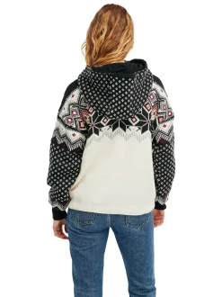 Hot Dale of Norway Vilja Weatherproof Hettegenser - Norsk Ull Offwhite