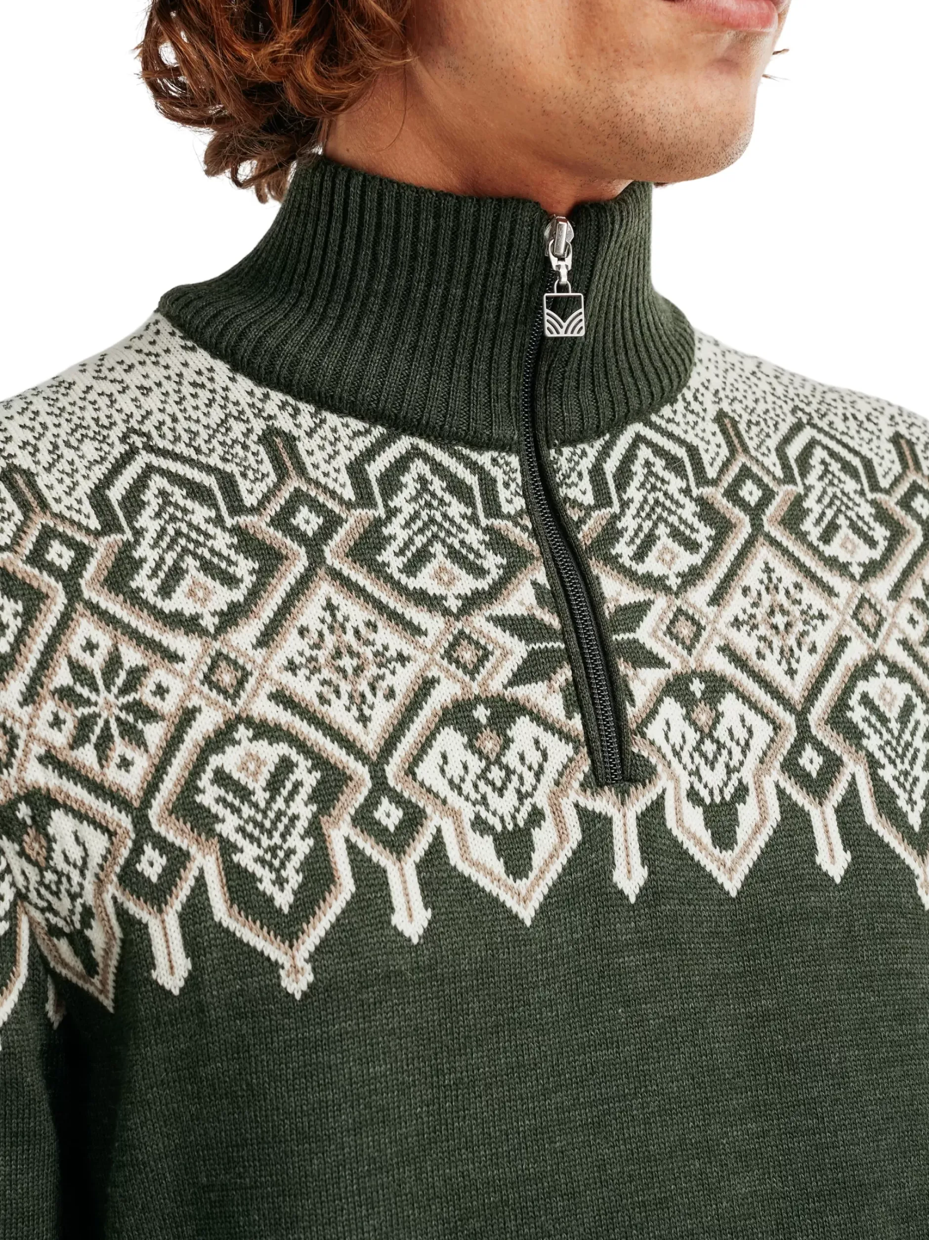 Hot Dale of Norway Winterland Merino Ullgenser Herre Mork Gronn
